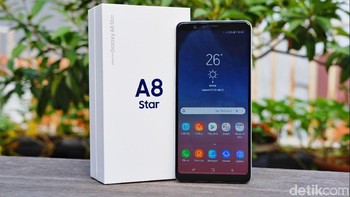 Samsung membanderol Galaxy A8 Star seharga Rp 7,999 juta. Foto: Adi Fida Rahman/detikINET