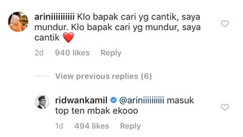 Mau maju atau mundur, sama Kang Emil tetep masuk Top Ten. (Foto: instagram)