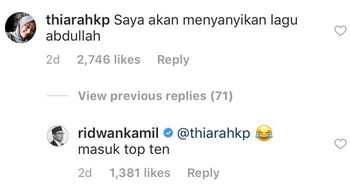  Sambil nyanyi Abdullah, sambil denger petir nggak ya? (Foto: instagram)