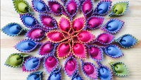 Tak kalah cantik, ada pasta bentuk bunga dengan gabungan warna pink, ungu, biru dan hijau. Foto: Istimewa