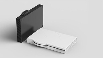Konsol ini pun juga bisa diletakkan secara vertikal dengan baik, mirip PS4. Foto: Behance/Mingyu Kim