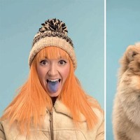 Ini Monica dan Reggie. Rambut dan ekspresi wajah mereka mirip ya? Foto: Dok. Gerrard Gethings