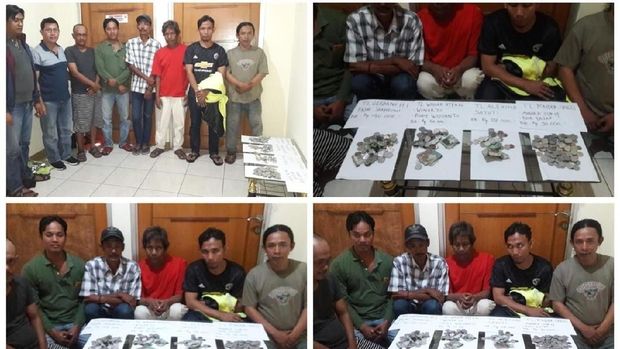 Polisi menangkap lima orang yang diduga melakukan aksi preman pungli di pertigaan Jalan Sultan Agung-Kaliabang, Harapan Indah, Medan Satria, Bekasi. 