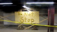 Keadaan Stasiun The Cortlandt Street pada Oktober 2001 atau sebulan setelah tragedi 9/11. (Foto: Dok. MTA New York)
