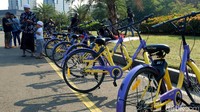 Sepeda-sepeda itu hanya boleh digunakan di dalam area Monas.