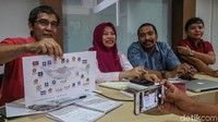 Para narasumber memaparkan pandangannya dalam diskusi Polemik Pencalonan Napi Korupsi: Antara Komitmen Partai dan Penuntasan di MA.