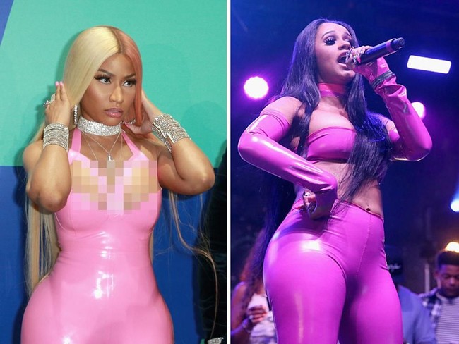 Sama-sama menyandang status rapper perempuan, Nicki Minaj dan Cardi B yang baru-baru ini dikabarkan berkelahi kerap disandingkan satu sama lain. Selain musik, keduanya juga menunjukkan eksistensi mereka lewat gaya busana. (Foto: Getty Images)