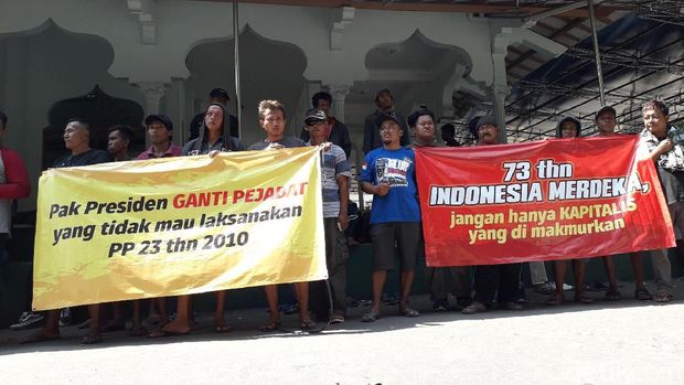 Ratusan Penambang Pasir Progo Geruduk Kantor BBWSO 
