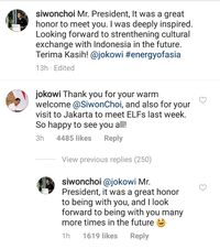 Jokowi dan Siwon 'Super Junior' Bertukar Pujian di Medsos