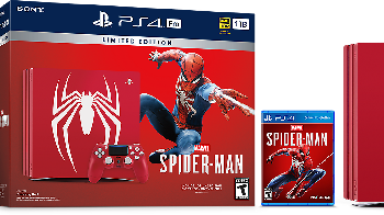 Baik boks maupun desain dari konsol itu sendiri kental dengan nuansa merah dan logo khas karakter Marvel tersebut. Foto: PlayStation