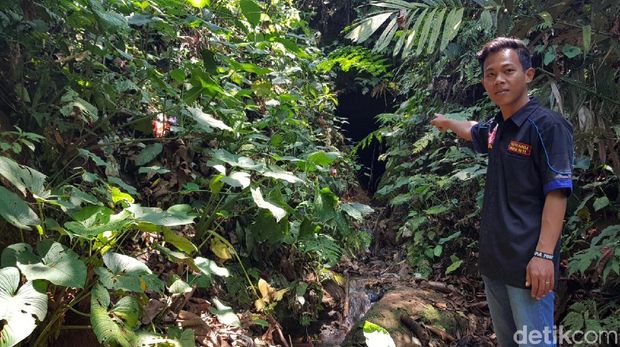 Penampakan Terowongan Pemicu Lubang Besar di Sawah Sukabumi