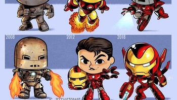 Iron Man, dari tahun 1963 hingga 2018. (Foto: Jeff Victor)