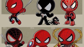 Spider Man, dari tahun 1963 hingga 2018. (Foto: Jeff Victor)