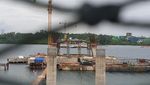 Mengintip Pembangunan Jembatan Pulau Balang di Kalimantan
