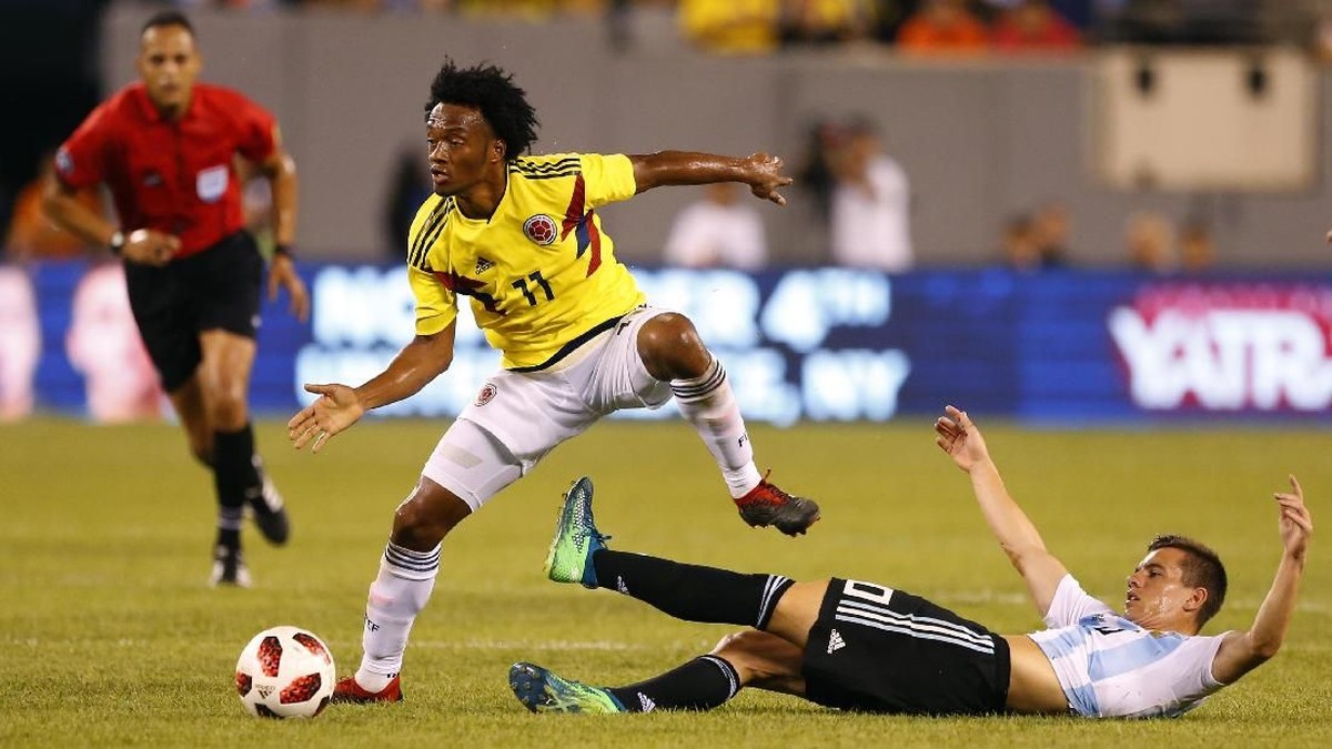 Kolombia dan Argentina sama kuat tanpa gol di laga uji coba. (Foto: Noah K. Murray-USA TODAY Sports)