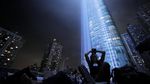 Penampakan Cahaya Lampu Penghormatan 17 Tahun Tragedi WTC