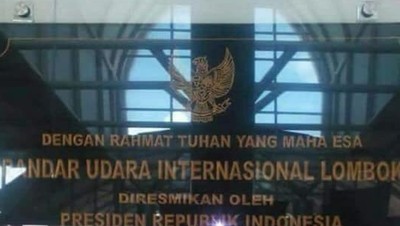 Melihat dari Dekat Prasasti SBY di Bandara Lombok yang Jadi Polemik