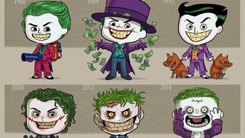 Joker, dari tahun 1966 hingga 2016. (Foto: Jeff Victor)