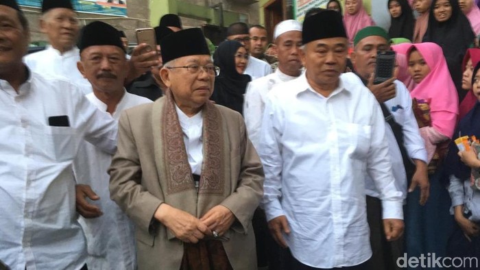 Datang ke Mojokerto, Maruf Amin Temui Pengasuh PP Amanatul Ummah