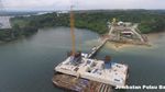 Mengintip Pembangunan Jembatan Pulau Balang di Kalimantan