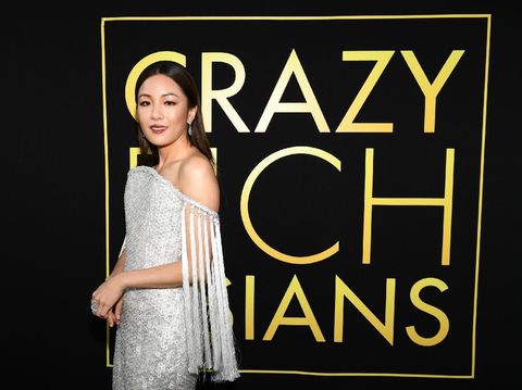 HOLLYWOOD, CA - AUGUST 07:  Actress Constance Wu arrives at Warner Bros. Pictures' 'Crazy Rich Asians' Premiere at Warner Bros. Pictures' 