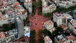 Lautan Manusia di Barcelona yang Serukan Kemerdekaan Catalonia