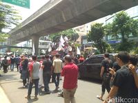 Kemacetan lalin dari Blok M ke arah Senayan