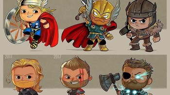 Thor, dari tahun 1962 hingga 2017. (Foto: Jeff Victor)