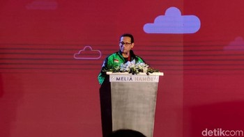 Sementara itu, CEO Go-Jek Nadiem Makarim mengatakan Vietnam sebagai negara pertama rencana dari ekspansi pihaknya. Satu hal instimewa adalah semangat kolaborasi.  (Foto: detikINET/Adi Fida Rahman)