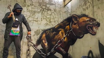 Tak lama kemudian, ia berkesempatan membuat grafiti berukuran besar di Damaia, Carcavelos. (Foto: instagram.com/odeith via Brightside)