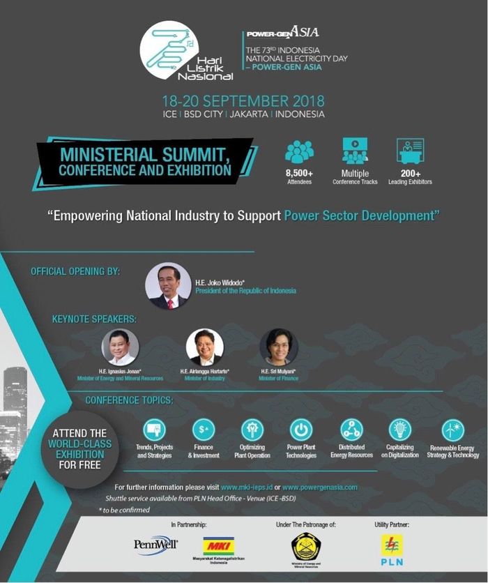 Pameran Power Gen Asia 2018 dalam rangka memperingati Hari Listrik Nasional ke-73 (Foto: dok. PLN) Pameran Power Gen Asia 2018 dalam rangka memperingati Hari Listrik Nasional ke-73 (Foto: dok. PLN)