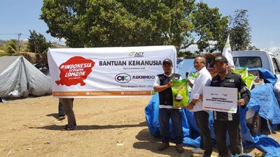 Askrindo Syariah Salurkan Bantuan untuk Korban Gempa Lombok