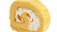 Di gerai L Confectionery & Pastry L E Cafe, Krim segar, Cointreau dan potongan jeruk adalah perpaduan sempurna untuk mandarin orange swiss roll yang harganya Rp.113.000 untuk ukuran 19 cm. Foto: Istimewa