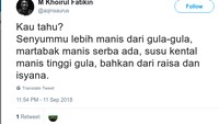Jadi penasaran siapa sosok yang manisnya lebih dari SKM ditambah Raisa dan Isyana. (Foto: Screenshot Twitter)
