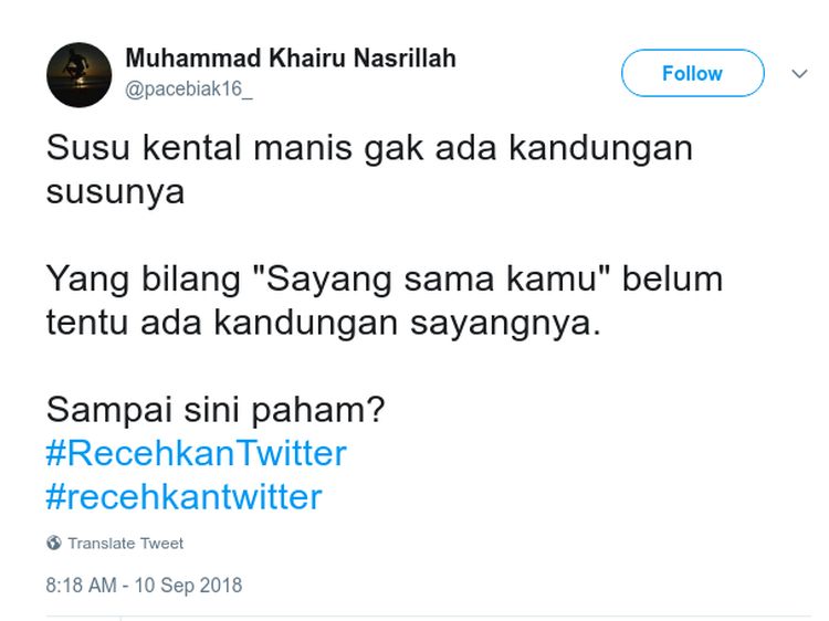 Cuitan Lucu Warganet Soal Susu Kental Manis yang Bikin Ketawa