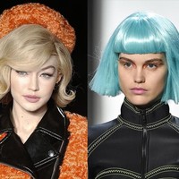 Tampilan era 60-an hadir di fashion show Moschino, Jeremy Scott dan Sonia Rykiel. Mulai dari tampilan ala Jackie O, potongan bob hingga eyeliner tebal cat-eye ditampilkan kembali dan diprediksi menjadi tren kecantikan.  Foto: Getty Images