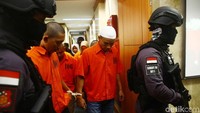 Para pelaku dihadirkan dalam rilis di Bareskrim Polri, Jakarta, Kamis (13/9/2018).