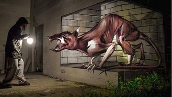 Selama lebih dari 15 tahun, Odeith telah membuat potongan-potongan yang luar biasa dengan permainan perspektif grafitinya. Meski kini sudah banyak software 3D tapi ia memberikan energi yang luar biasa. (Foto: instagram.com/odeith via Brightside)