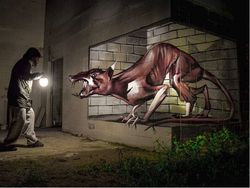 Keren Banget! Seni Grafiti 3D Ini seperti Keluar dari Tembok