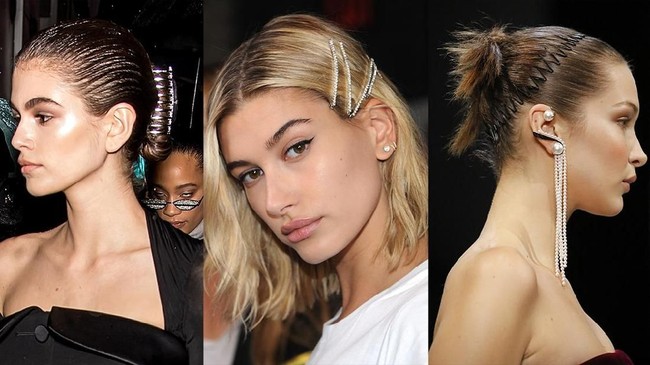 Aksesori Rambut 90-an hadir menghiasi parade fashion week tersebut. Mulai dari Alexander Wang sampai Prabal Gurung menampilkan aksesori yang khas di era 90-an.  Foto: Getty Images