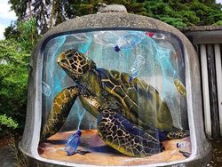 Keren Banget! Seni Grafiti 3D Ini seperti Keluar dari Tembok