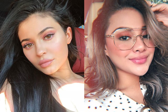 Aurel pun mengikuti gaya Kylie Jenner makeup no makeup. Lihat jika kedua gadis muda ini tampil dengan makeup yang lebih simple dari biasanya. Keduanya sama-sama cantik. Foto: Instagram