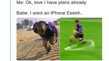 Kabur saat pacar minta kado ulangtahun berupa iPhone baru. (Foto: Twitter)