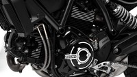 Mesin L-twin dikelir hitam. Foto: Dok. Ducati