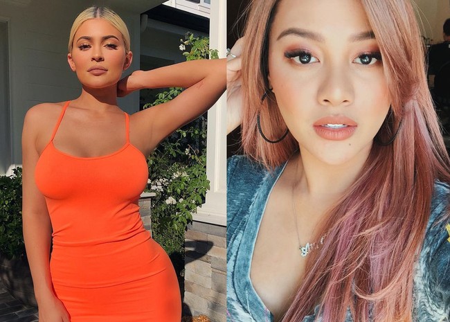 Kylie dan Aurel sama-sama suka dengan makeup bertema bronzy kecoklatan. Kesan eksotis semakin terpancar.  Foto: Instagram