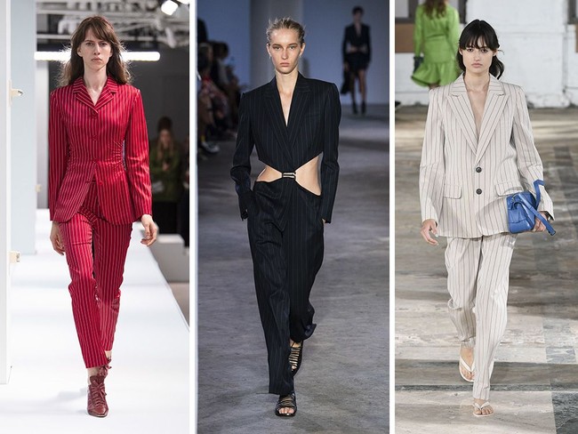 Setelan blazer yang sedikit kebesaran bersama celana panjang motif serupa bisa menjadi investasi mode di tahun depan. Dion Lee, Tibi, Carolina Herrera dan Sies Marjan adalah beberapa nama desainer yang merilis setelan maskulin bergaya feminin. Foto: Vogue