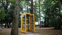 Sebuah kotak telepon umum di daerah Sain-Sebastien-sur-Loire di dekat Nantes, Prancis pun disulap menjadi perpustakaan unik yang diberi nama Kotak Buku. Stephane Mahe/Reuters.