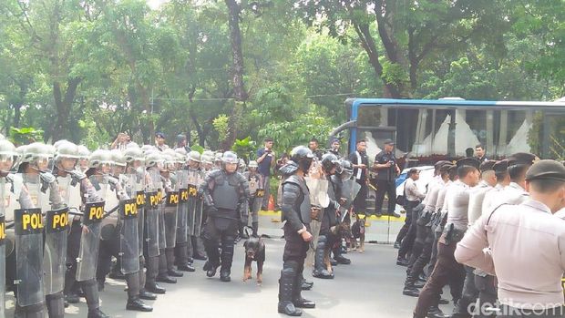 Polri Gelar Simulasi Pengamanan Sidang Sengketa Pemilu di MK