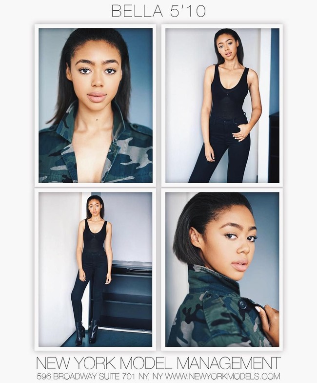Bella Harris ternyata dikenal sebagai seorang model. Dia memulai kariernya sejak umur 13 tahun. Foto: Dok. Instagram @bellabharris