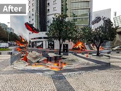 Lukisan 3 Dimensi di Jalanan yang Bikin Merinding